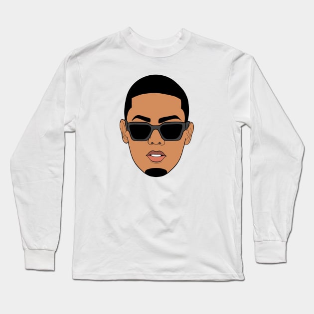 Myke Towers Cartoon Long Sleeve T-Shirt by Paul Draw